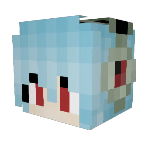 milcery_g Minecraft avatar head, 3D render