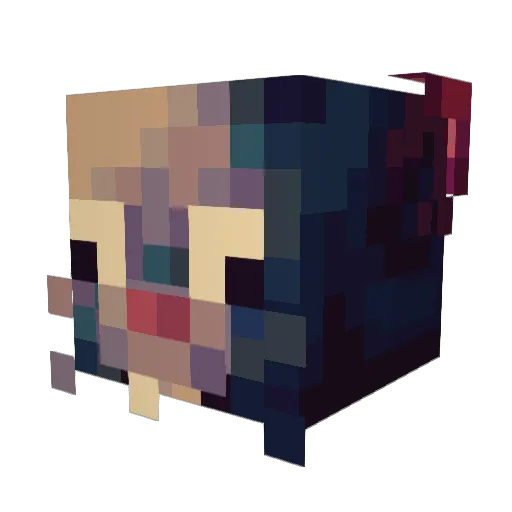 milchkingz Minecraft avatar head, 3D render