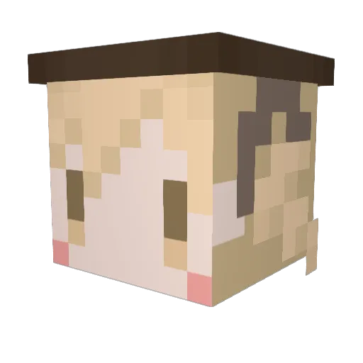 mildaz Minecraft avatar head, 3D render