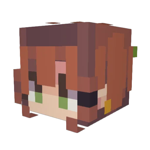 mildlybaked Minecraft avatar head, 3D render