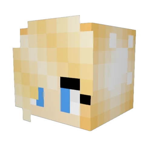 mildmcp Minecraft avatar head, 3D render