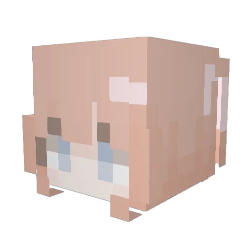 mileegod Minecraft avatar head, 3D render