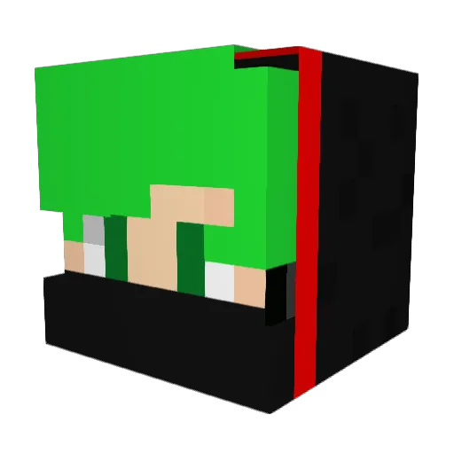 milene_david Minecraft avatar head, 3D render