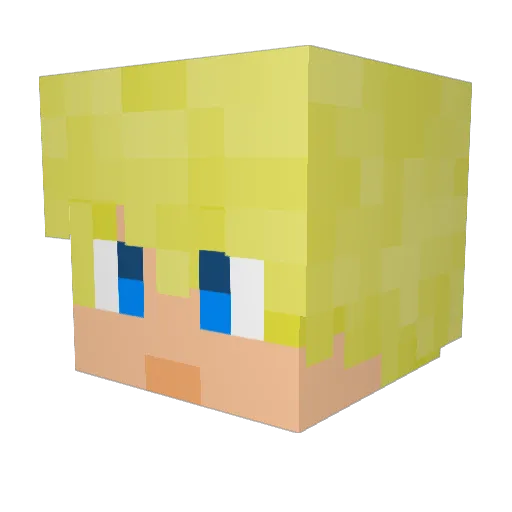 miles73 Minecraft avatar head, 3D render