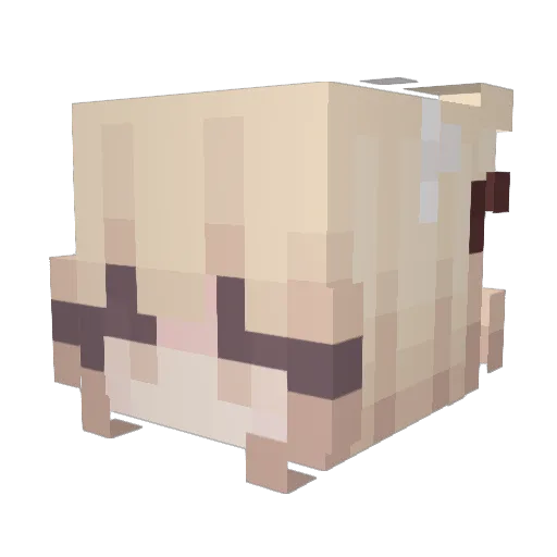 mileye Minecraft avatar head, 3D render