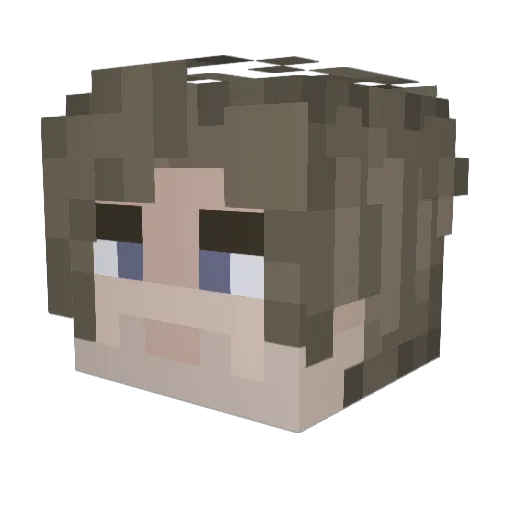 milgun Minecraft avatar head, 3D render