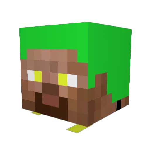 milhoviskc Minecraft avatar head, 3D render