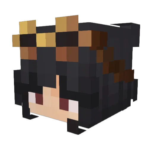 mili_ae Minecraft avatar head, 3D render