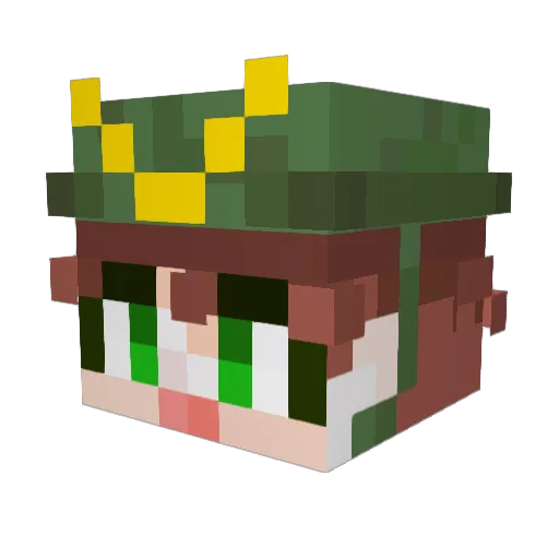 milibro Minecraft avatar head, 3D render