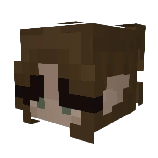 miliiiii Minecraft avatar head, 3D render