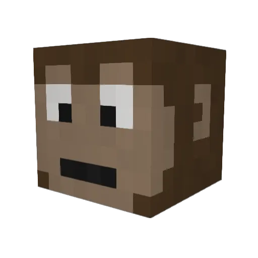 militarymonkey Minecraft avatar head, 3D render