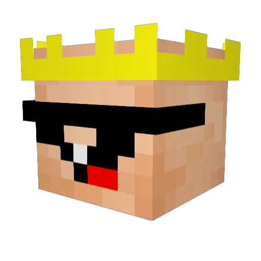 militosex Minecraft avatar head, 3D render