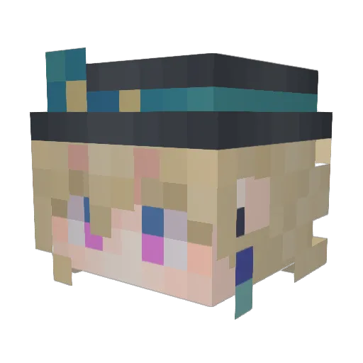 milk15487 Minecraft avatar head, 3D render