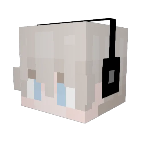 milk172 Minecraft avatar head, 3D render