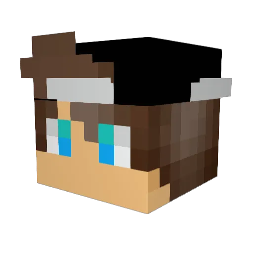 milk1924 Minecraft avatar head, 3D render