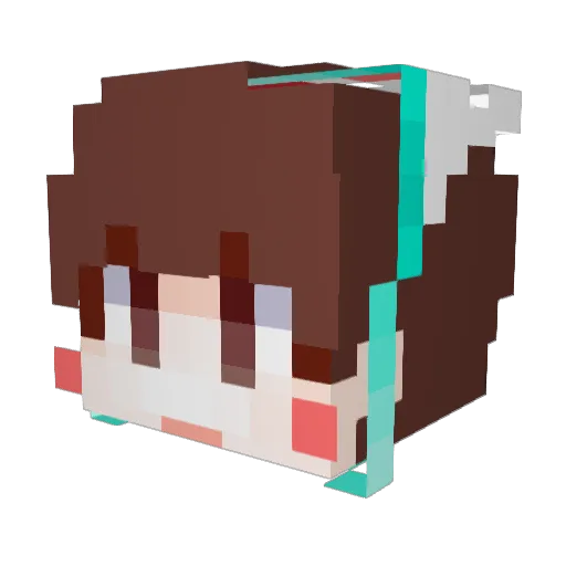 milk2002 Minecraft avatar head, 3D render