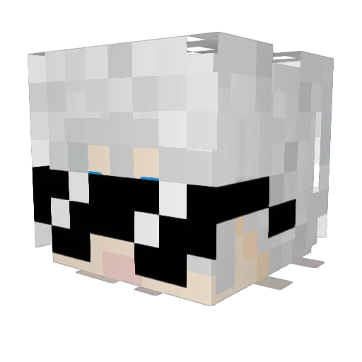 milk5201314 Minecraft avatar head, 3D render