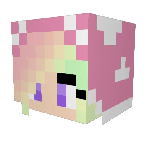 milk_shake_dog Minecraft avatar head, 3D render