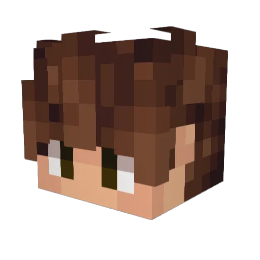 milka_chocola Minecraft avatar head, 3D render