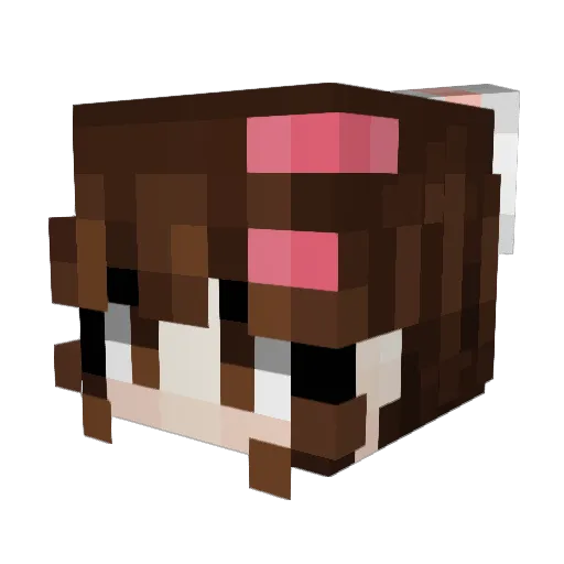 milkbunns Minecraft avatar head, 3D render