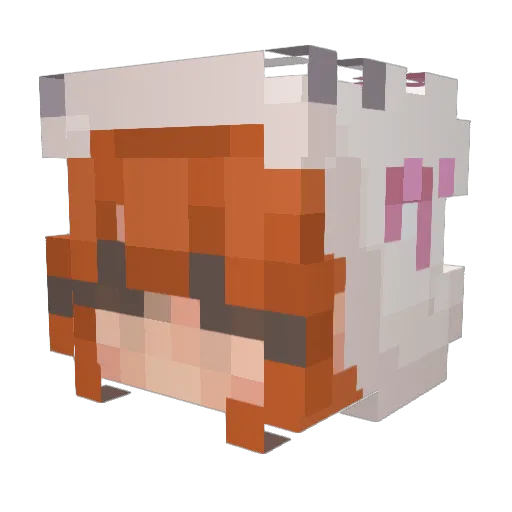 milkcactus Minecraft avatar head, 3D render