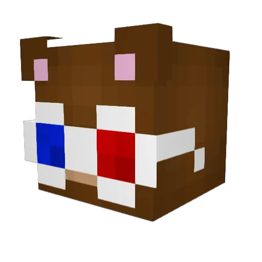 milkcap Minecraft avatar head, 3D render