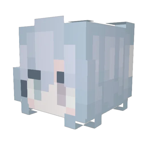 milkchocoo Minecraft avatar head, 3D render