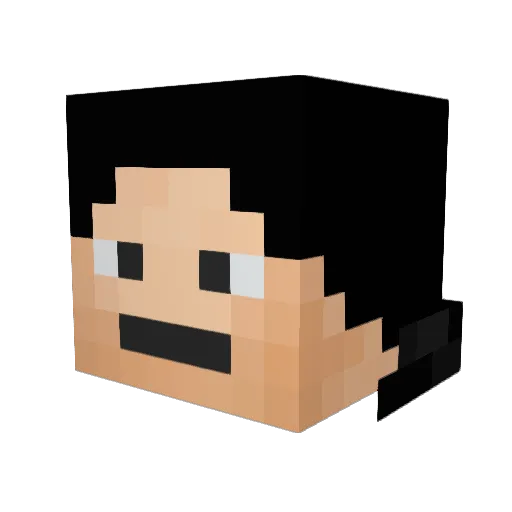 milkcreep Minecraft avatar head, 3D render