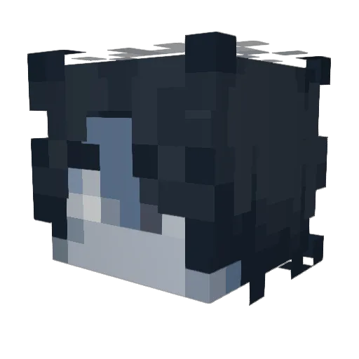 milkcrowns Minecraft avatar head, 3D render