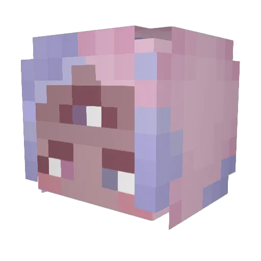 milkedbeans Minecraft avatar head, 3D render