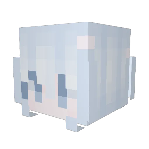 milkeemimi Minecraft avatar head, 3D render