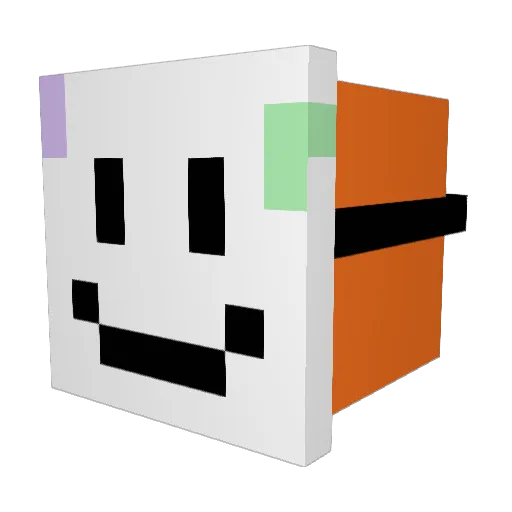 milkibones Minecraft avatar head, 3D render