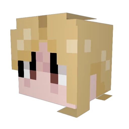 milkily_ Minecraft avatar head, 3D render