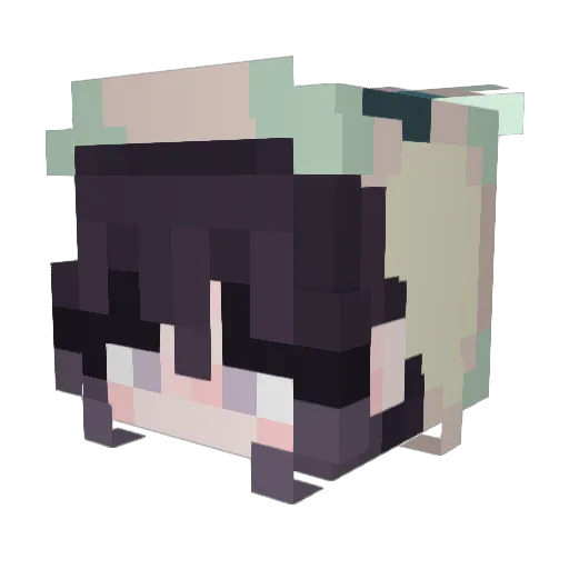 milkli Minecraft avatar head, 3D render