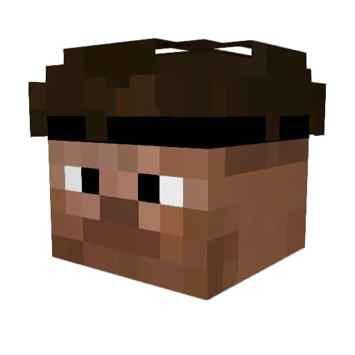milkloverz_ Minecraft avatar head, 3D render