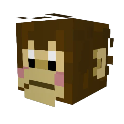 milkmanboy Minecraft avatar head, 3D render