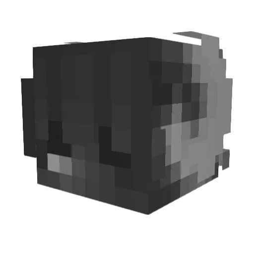 milkmaxxing Minecraft avatar head, 3D render