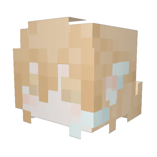 milknbreadpuddin Minecraft avatar head, 3D render