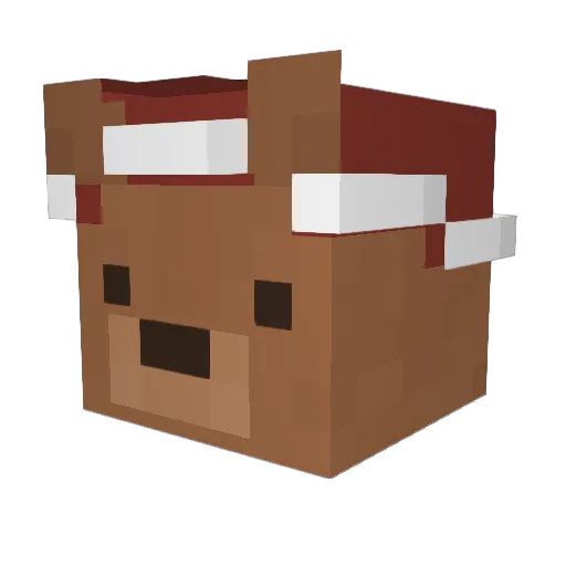 milknee Minecraft avatar head, 3D render