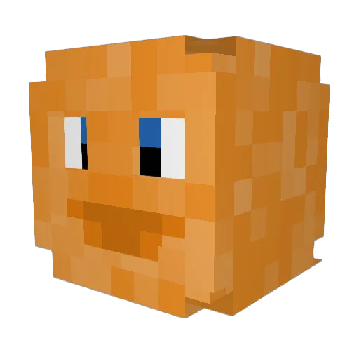 milknpepsi Minecraft avatar head, 3D render