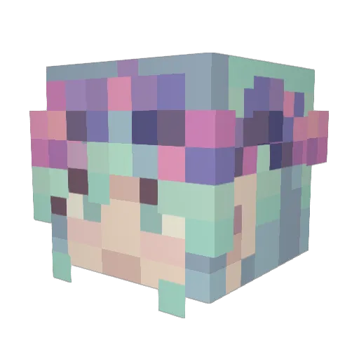 milknsugar Minecraft avatar head, 3D render