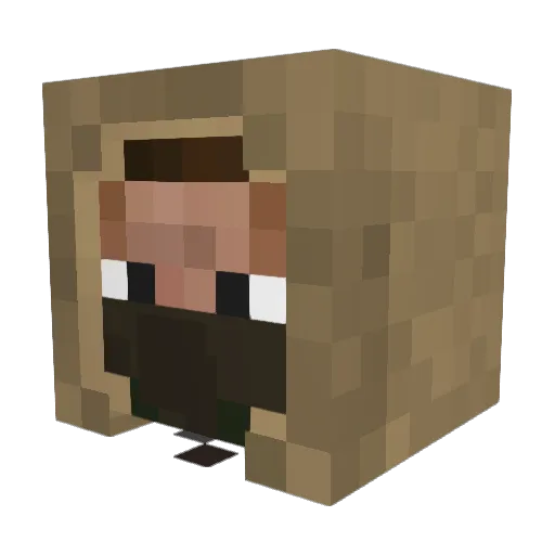 milknubpro Minecraft avatar head, 3D render