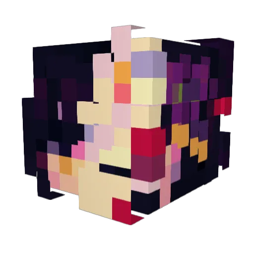 milkochi Minecraft avatar head, 3D render