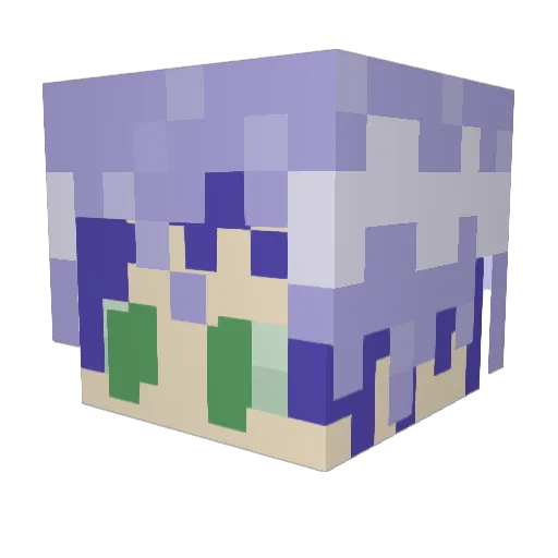 milkrat_ Minecraft avatar head, 3D render