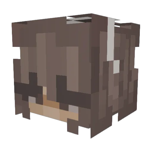 milkshack74 Minecraft avatar head, 3D render