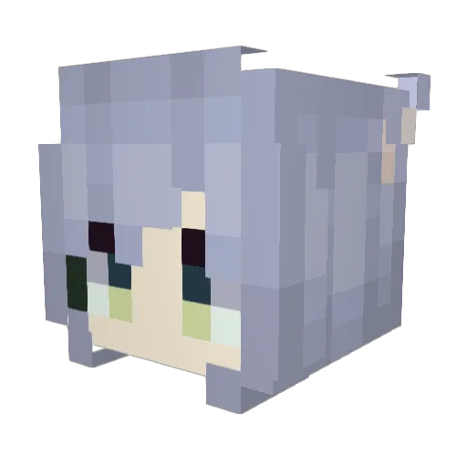 milksok Minecraft avatar head, 3D render