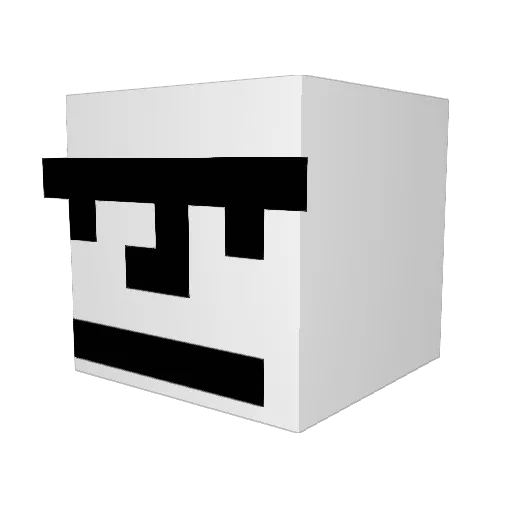 milktea1019 Minecraft avatar head, 3D render