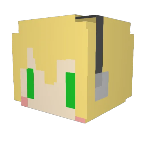 milktea37 Minecraft avatar head, 3D render