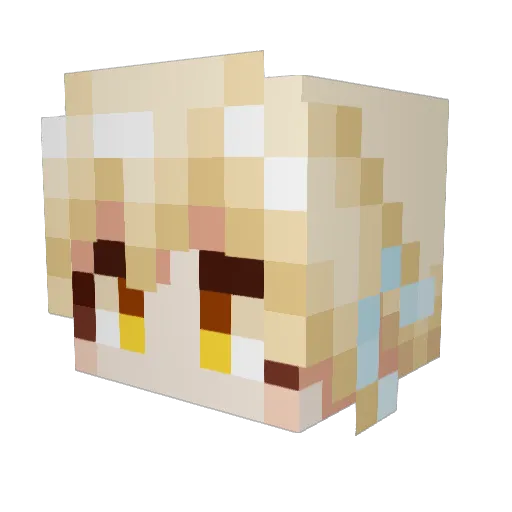 milktea94 Minecraft avatar head, 3D render