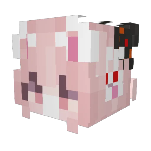 milkteax9 Minecraft avatar head, 3D render